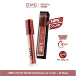 OMG Oh My Glam Matte Tahan Lama Kiss Lip Cream 3.5g Lip Cream Matte