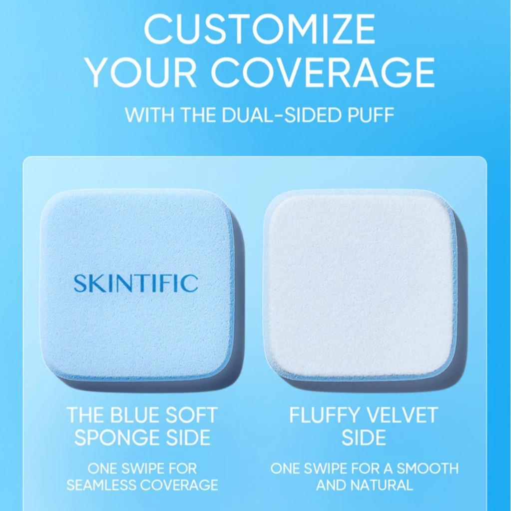 SKINTIFIC - Ultra Cover Powder Foundation 9g | Two Way Cake Pressed Powder Matte Original Compact Loose Powder Evens out color