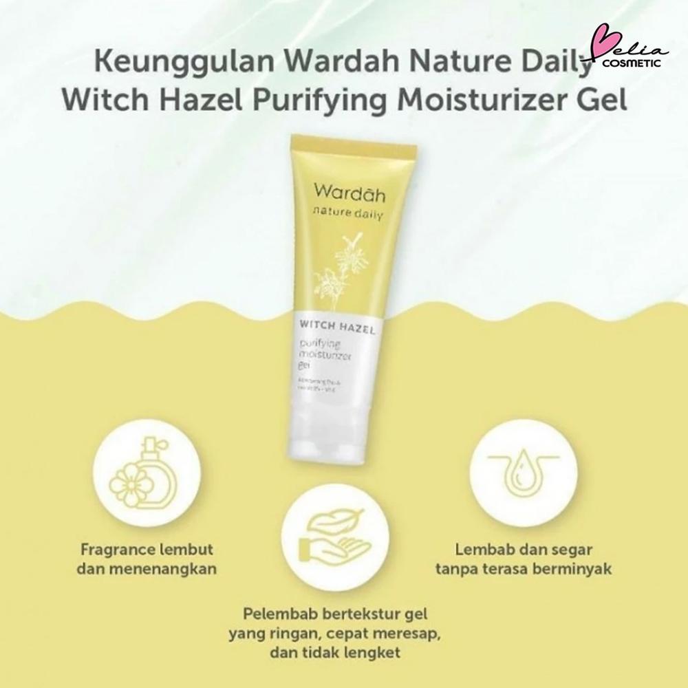 WARDAH Witch Hazel Purifying Moisturizer Gel 40ml – For Normal Skin | Oil-Control & Hydration