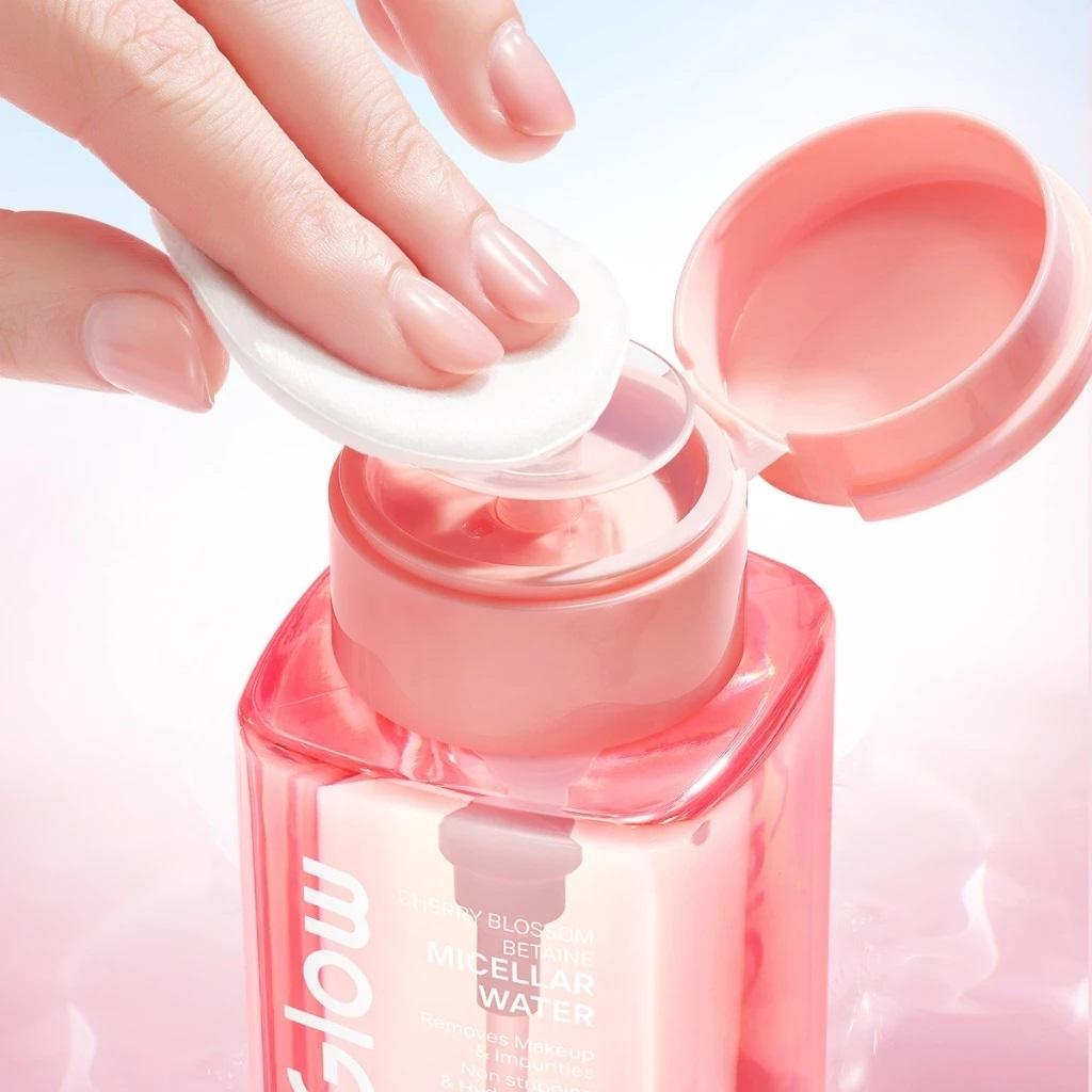 Glad2Glow Micellar Water Series 130ml & 300ml - Cherry Blossom Betaine Mugwort Acne Yuja Vit C Gentle Makeup Remover Facial Cleanser