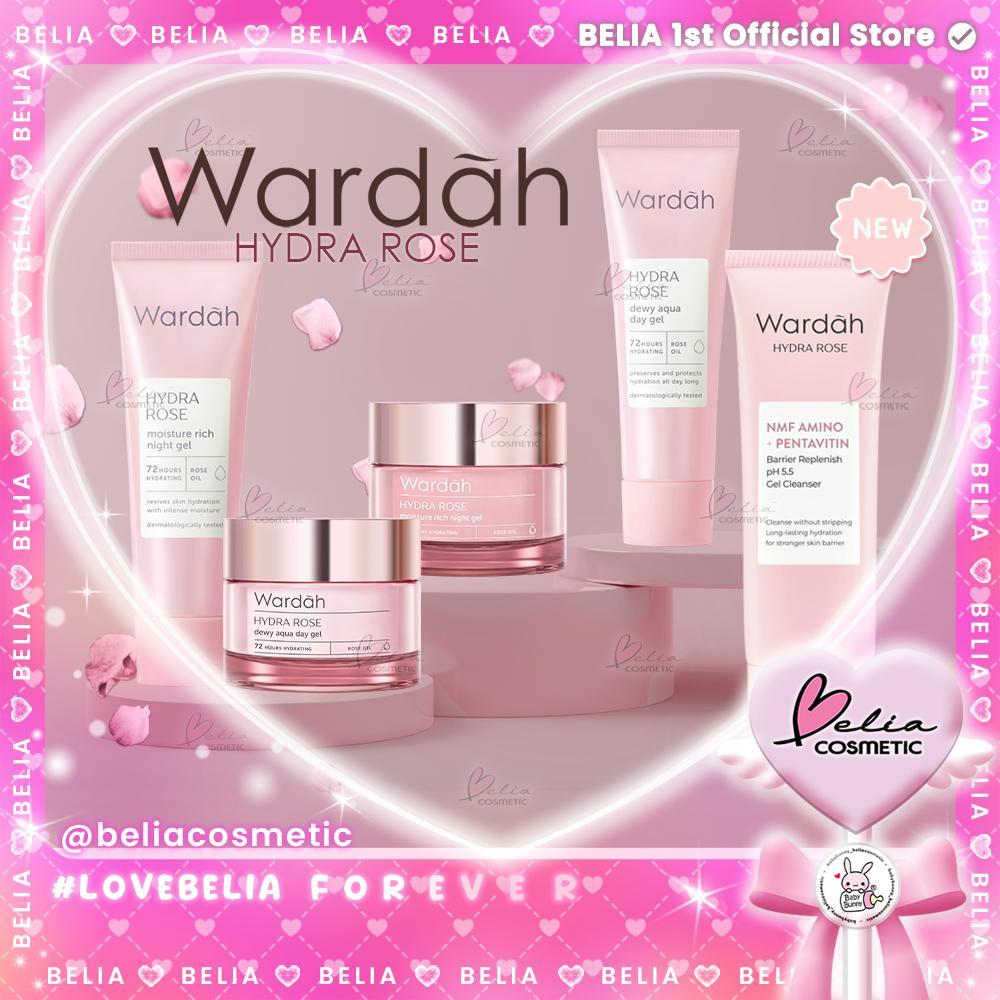 WARDAH Hydra Rose Skincare Set – Day Gel, Night Gel, Cleanser & Toner