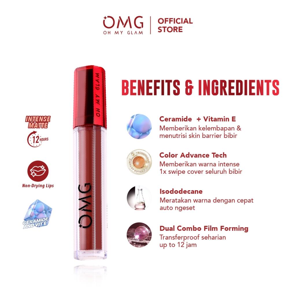 FANCY X JULOI BEAUTY OMG Oh My Glam Mattelast Lip Cream 2.9g | Lip Cream Matte Dengan Warna Intense, Tahan Lama & Ringan