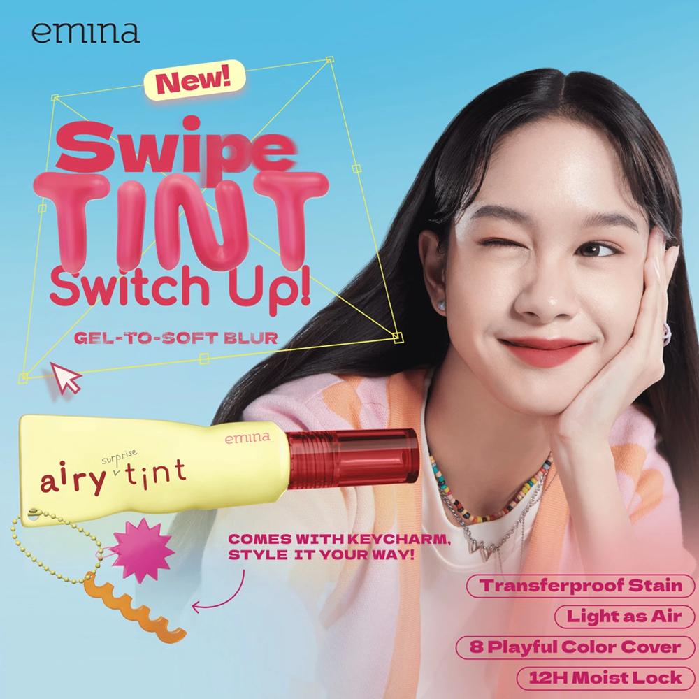 EMINA Airy Surprise Tint 3g | Lip Tint Ringan & Tahan Lama | Serba Ada