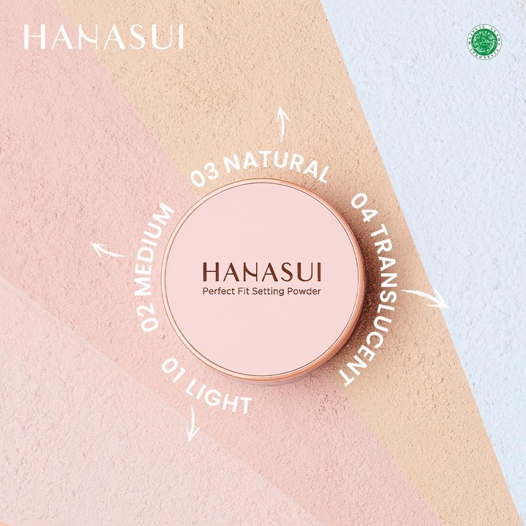 Hanasui Perfect Fit Setting Powder 12 g / Powder Foundation 12.5 g – Natural Finish