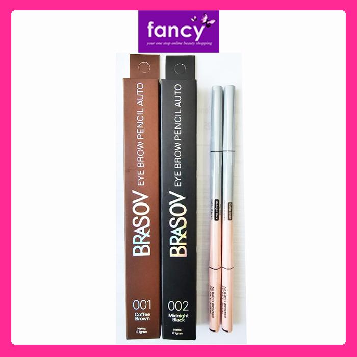Brasov Automatic Eyebrow Pencil – Coffee Brown / Midnight Black – Smooth Waterproof Brow Pencil (NEW)