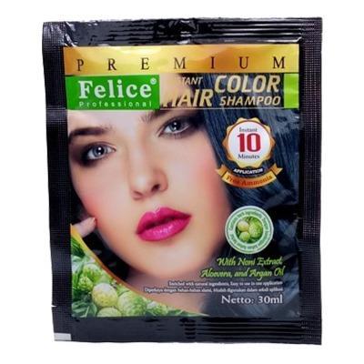 Felice Black Hair Color Shampoo 30ml – Instant Natural Black in 5 Minutes