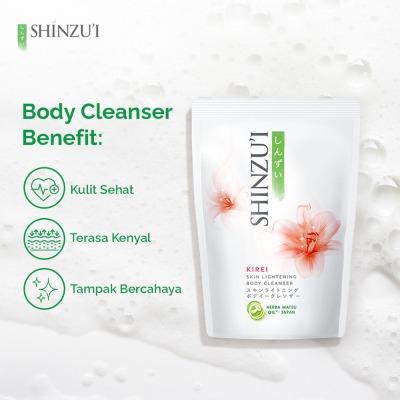 Shinzu’i Skin Lightening Body Wash – Kirei Refill 380ml | With Herba Matsu Oil & Natural Brightening Formula | Smooth, Radiant, and Fresh Skin Every Day