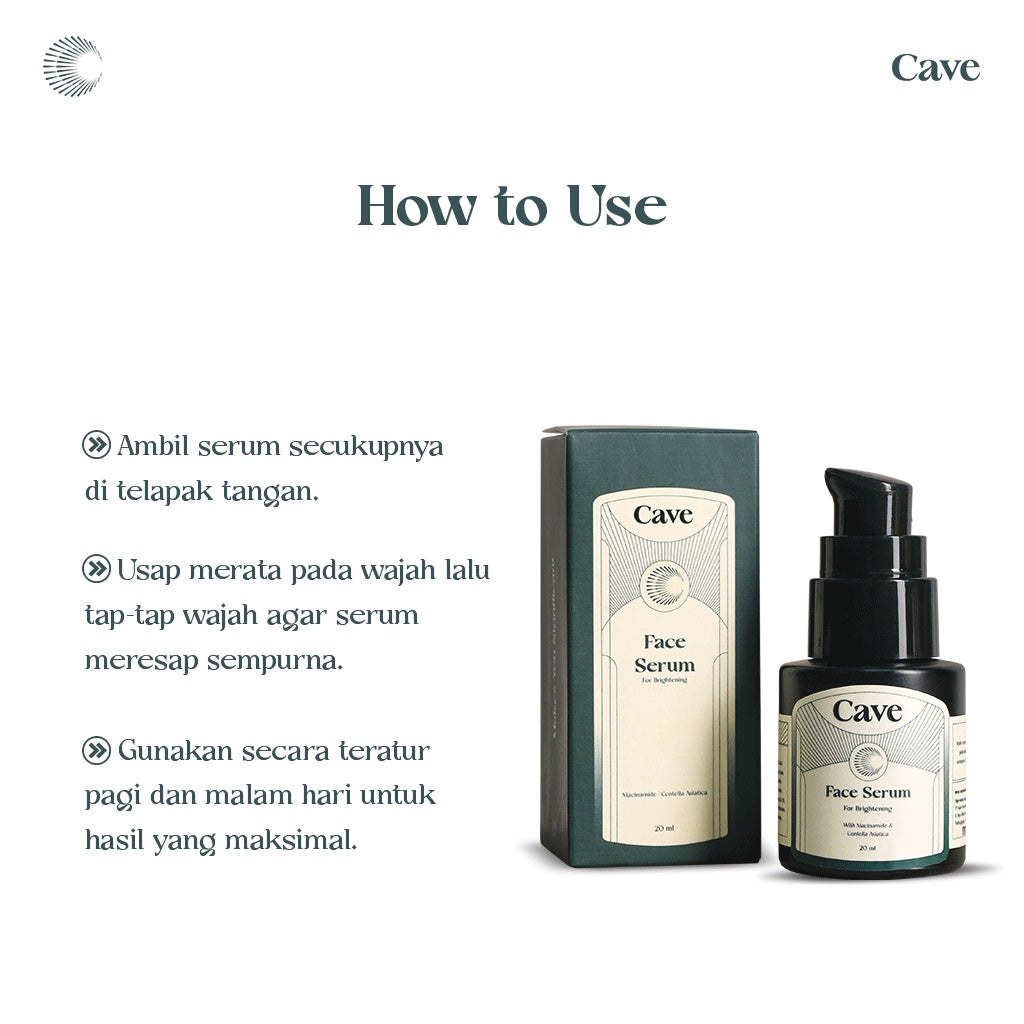 CAVE Face Serum For Brightening -  Skincare Pria Serum Wajah Menutrisi & Mencerahkan