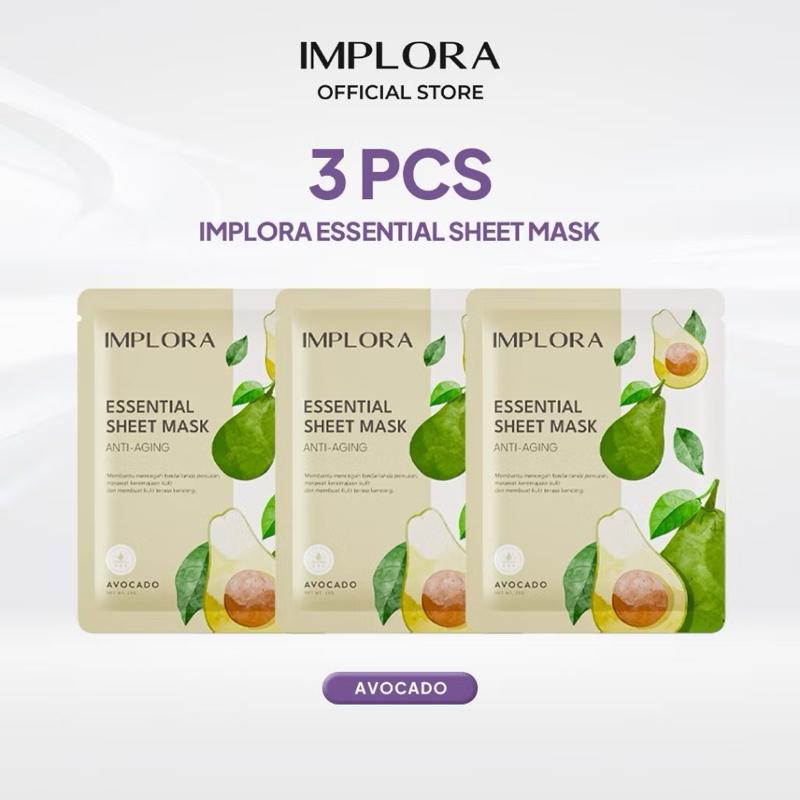 Implora GlowGuard Trio: Hydrate + Heal Sheet Mask Set [3 Pcs]