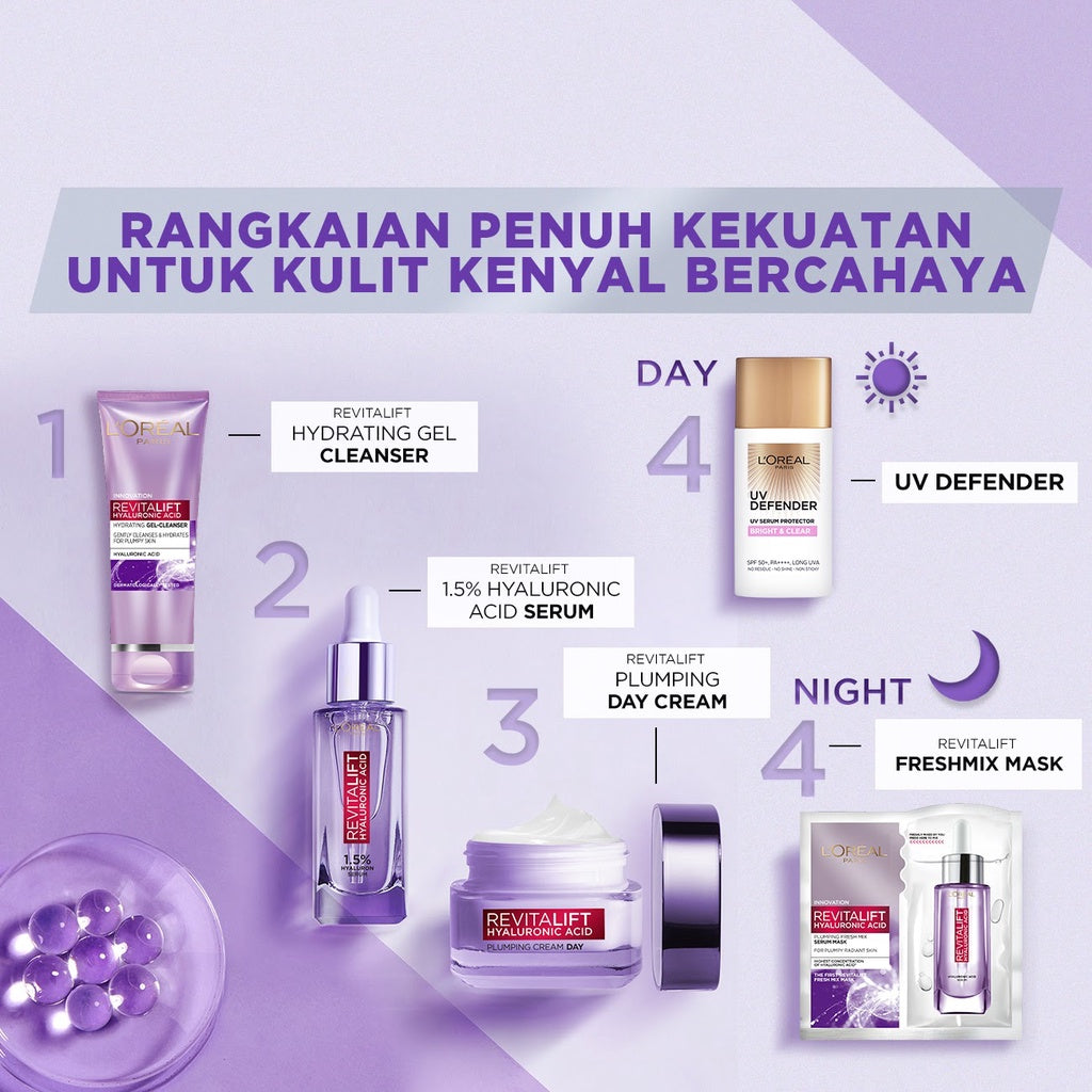 L'Oreal Paris Revitalift Serum Radiance Booster Kit - Skincare Untuk Wajah Lembab Glowing Loreal