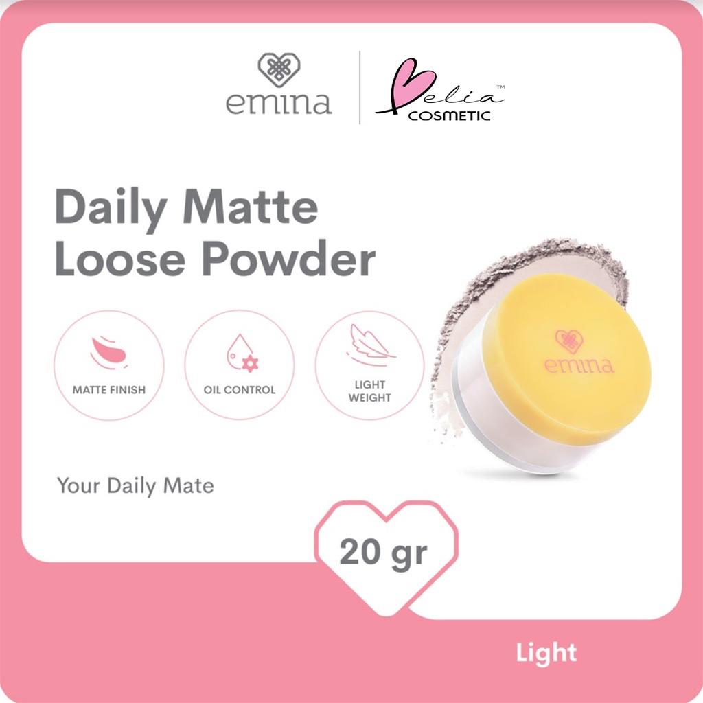EMINA Daily Matte Loose Powder 20g | Oil Control Setting Powder | Lightweight Finish | Serba Ada