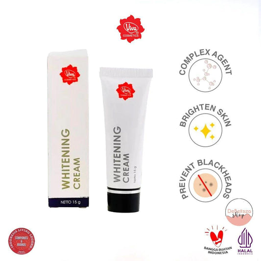 Viva Whitening Cream 15g - Facial Brightening Cream with Natural Whitening Complex Agent to Brighten Skin & Reduce Dark Spots