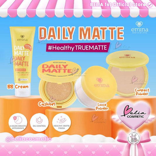 EMINA Daily Matte Loose Powder 20g | Oil Control Setting Powder | Lightweight Finish | Serba Ada