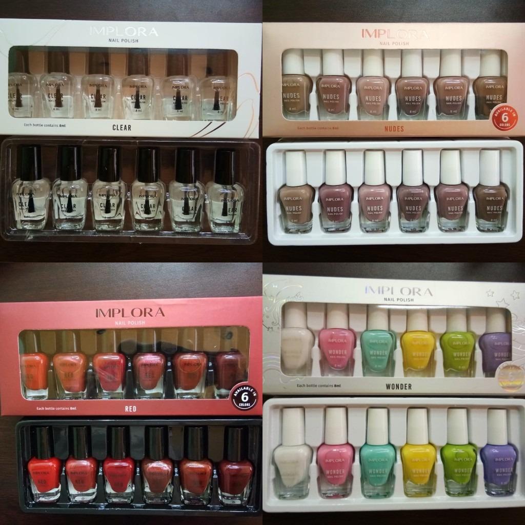 IMPLORA Nail Polish – New Red, Wonder, Clear, Nude | Vibrant Colors & Smooth Finish (1 PCS Only)