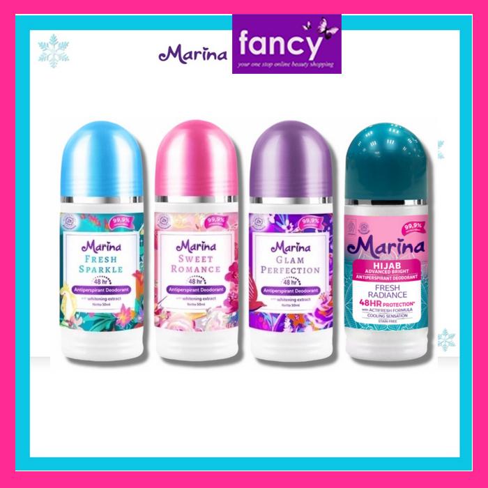 Marina Anti Prespirant Deodorant ROLL ON 50ml 48hr Antibacterial