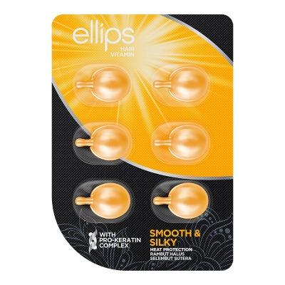 Ellips Hair Vitamin Smooth & Silky | 6 Capsules for Dry & Damaged Hair | Enriched with Aloe Vera & Pro-Vitamin B5