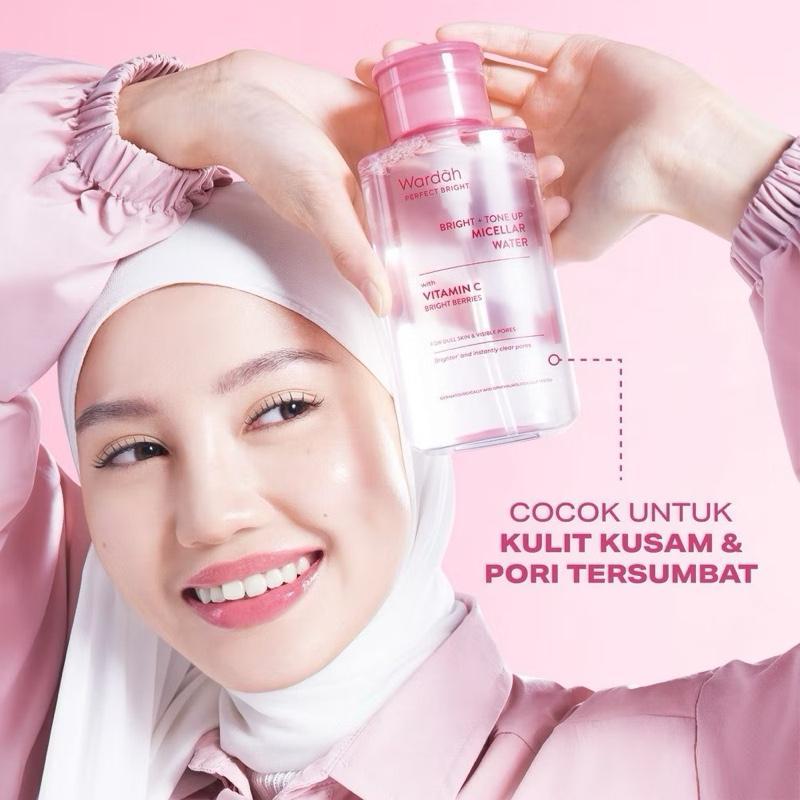 Wardah Brightening Tone-Up Micellar Water for All Skin Types – Deep Clean & Glow Boost