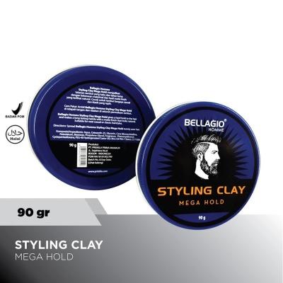 Bellagio Homme Clay Mega Hold – 90g Strong Hold • Matte Finish • Easy Wash Formula