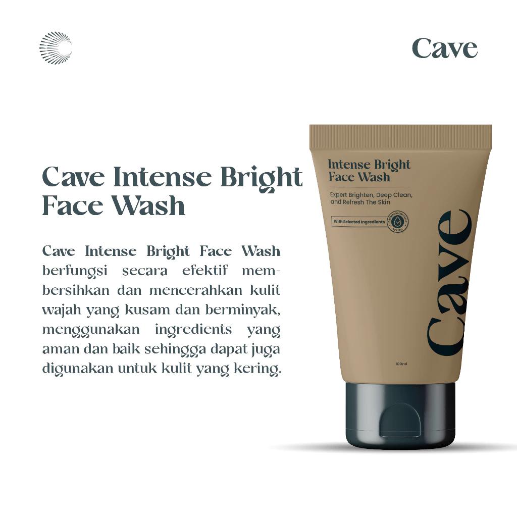Cave Intense Bright Face Wash - 100ml Pore Minimizing & Brightening Cleanser with 4x Brightening Agents for Men