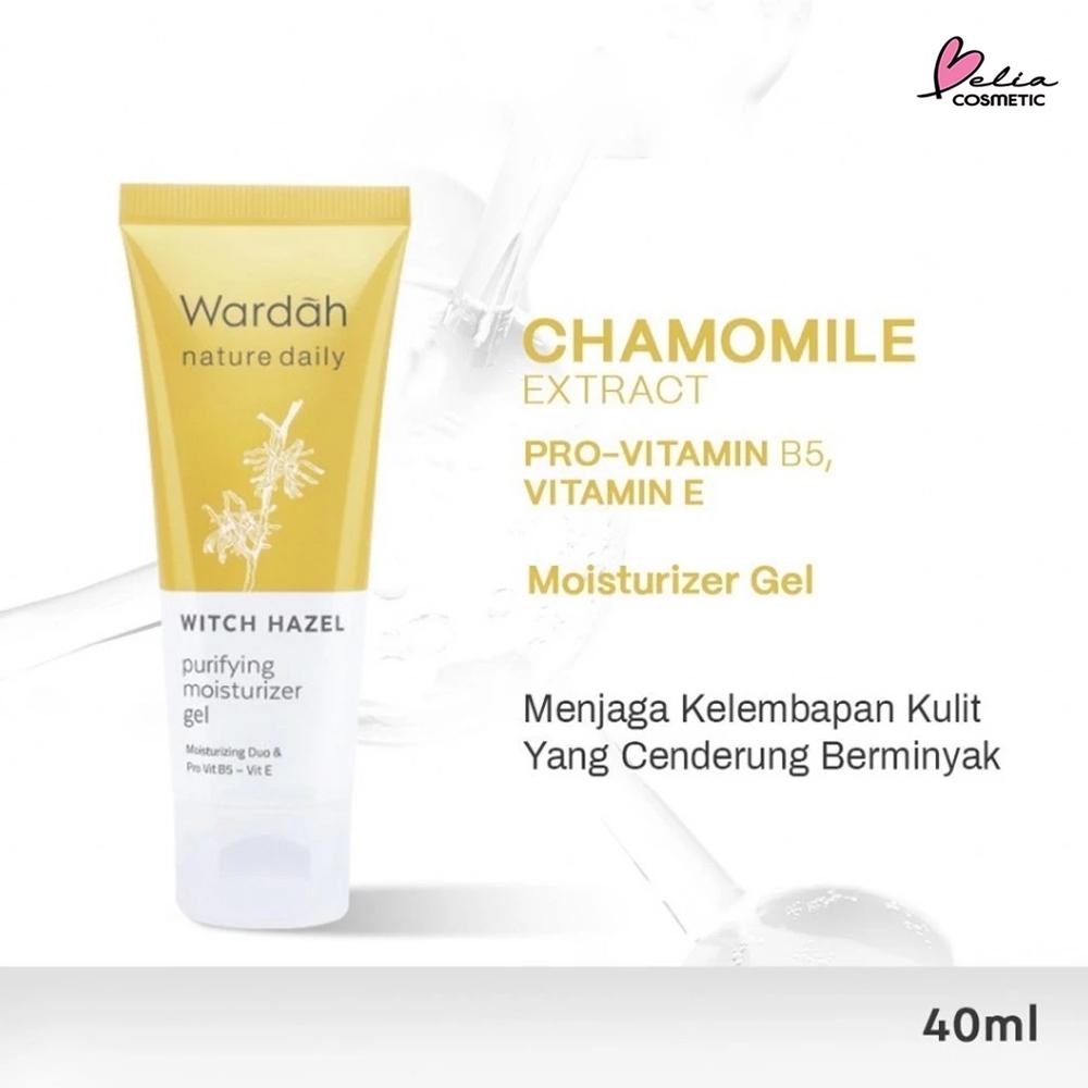 Serba Ada! WARDAH Witch Hazel Purifying Moisturizer Gel 40ml – For Normal Skin | Oil-Control & Hydration