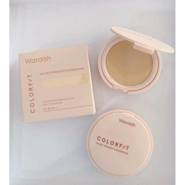 Wardah Colorfit Velvet Powder Foundation 11g – Two Way Cake for Smooth Matte Finish