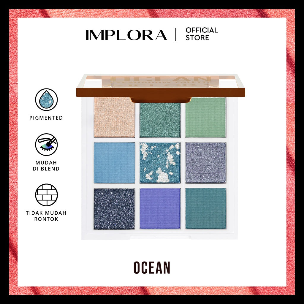 Implora Eyeshadow Palette | Kosmetik Mata | 9 Warna Blenadable Pigmented Halus
