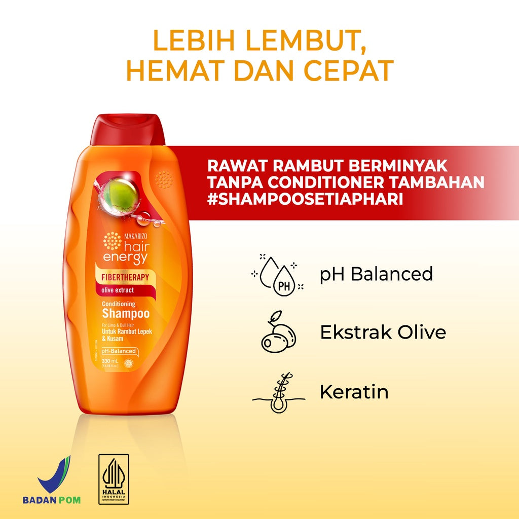 Makarizo Hair Energy Fibertherapy Conditioning Shampoo Olive 330 mL