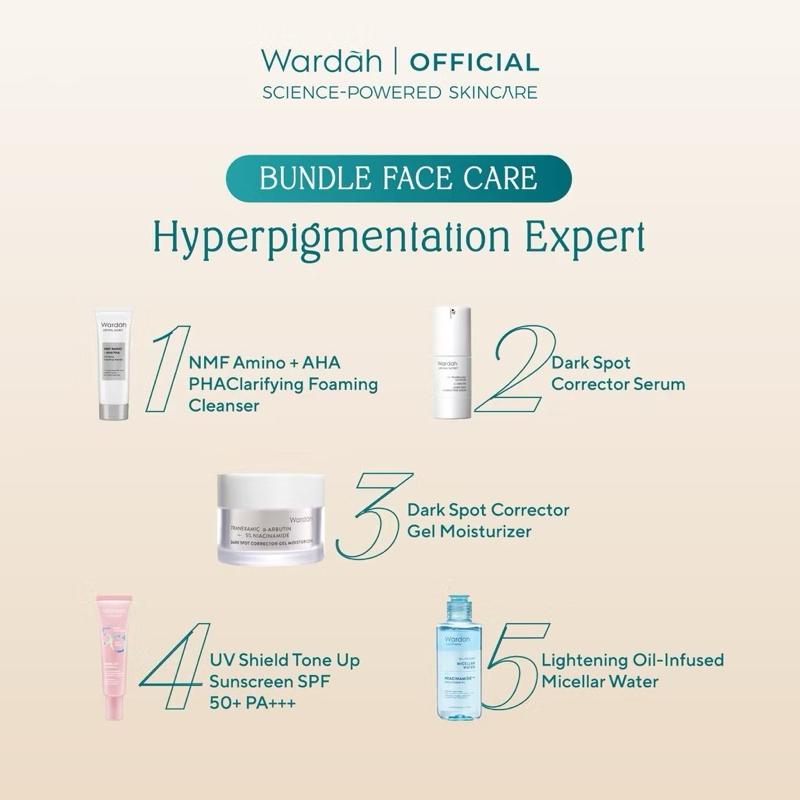 Wardah Beauty Mom’s Glow Kit – Complete Skincare Set for Dry & Sensitive Skin, Dark Spots & Dullness