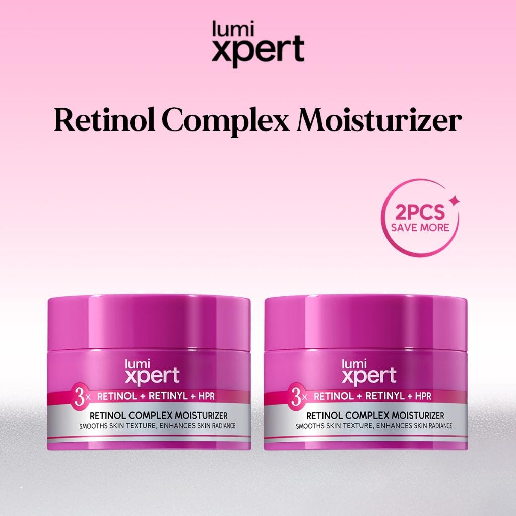 Lumixpert 3x Retinol Complex Moisturizer Membantu regenerasi kulit dengan stabil untuk merawat kulit berjerawat, menghaluskan tekstur