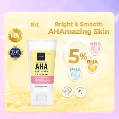 carlett Whitening Intense Brightening Body Serum – 5% AHA BHA PHA 120ml | Exfoliate, Brighten & Smooth Your Skin with Gentle Acids | Glow-Boosting Body Care