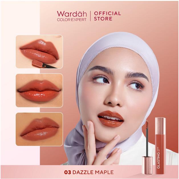 Wardah Glasting Liquid Lip Glass Hi-Pigmented LipCream Lipstick Glass Color Ringan Transferproof NEW!