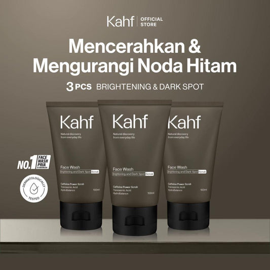 Triple Pack: Kahf Brightening & Dark Spot Scrub Face Wash (3x100ml)