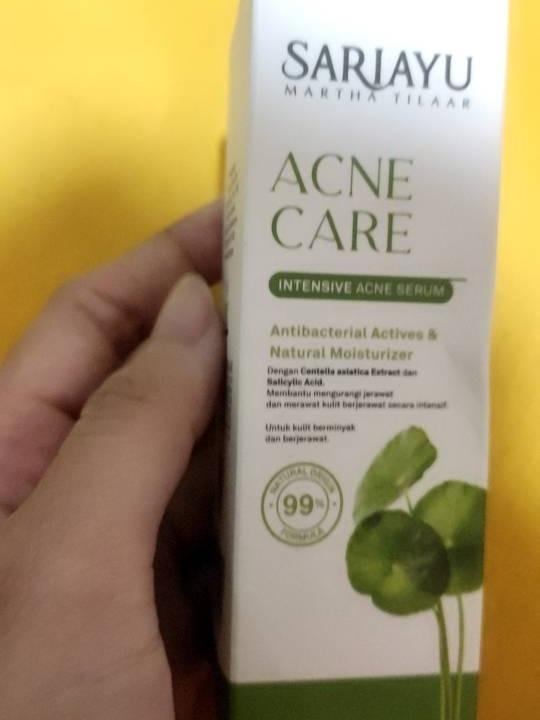 Sariayu Intensive Acne Serum 12ml - Targeted Treatment for Pimples with Salicylic Acid Centella Asiatica Extract & Sulfur