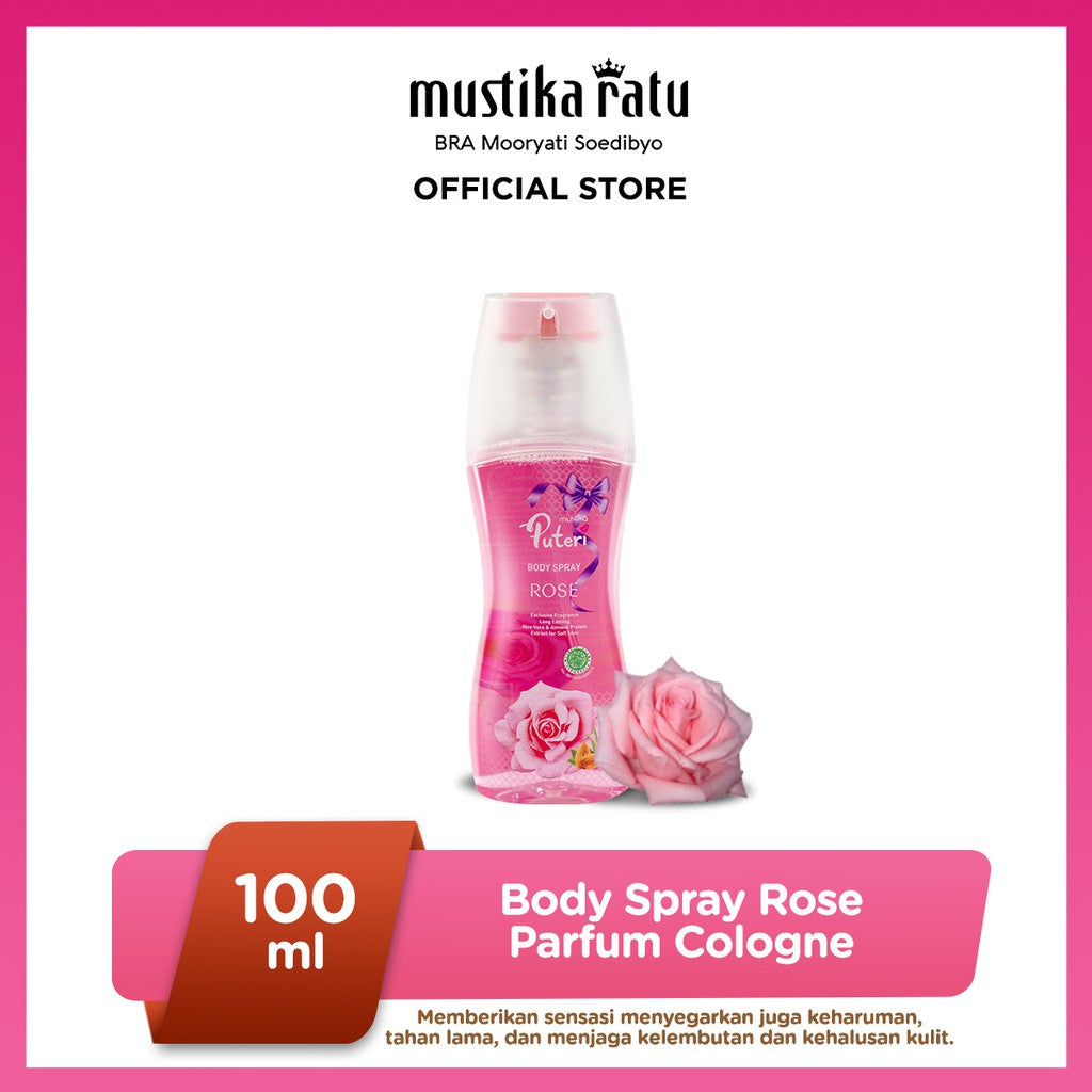 Mustika Puteri Body Spray Rose 100ml parfum cologne