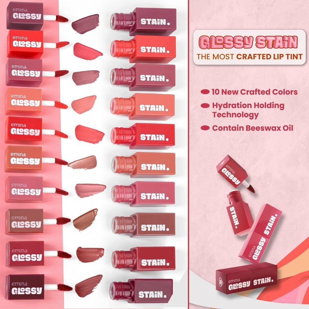 Emina Glossy Stain x Muzik Tiger 3g – Long-Lasting Melty Gel Lip Tint with Glossy Finish & Moisturizing Formula