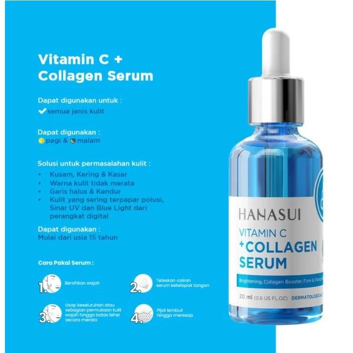 HANASUI Serum Gold Whitening Vitamin C Collagen Anti Acne BPOM for Radiant Skin Care
