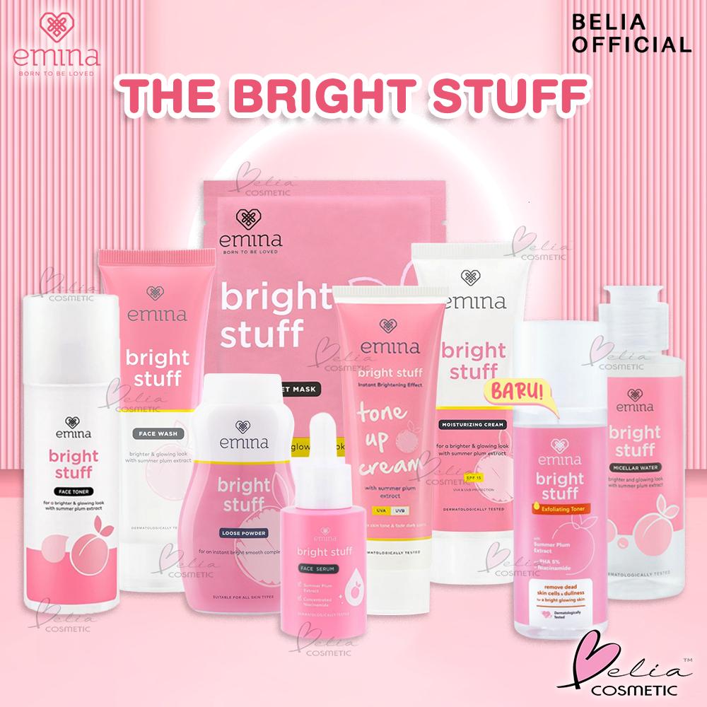 Emina Bright Stuff Skincare Set | Acne-Prone Skin | Face Wash - Toner - Serum - Moisturizer - Tone Up Cream
