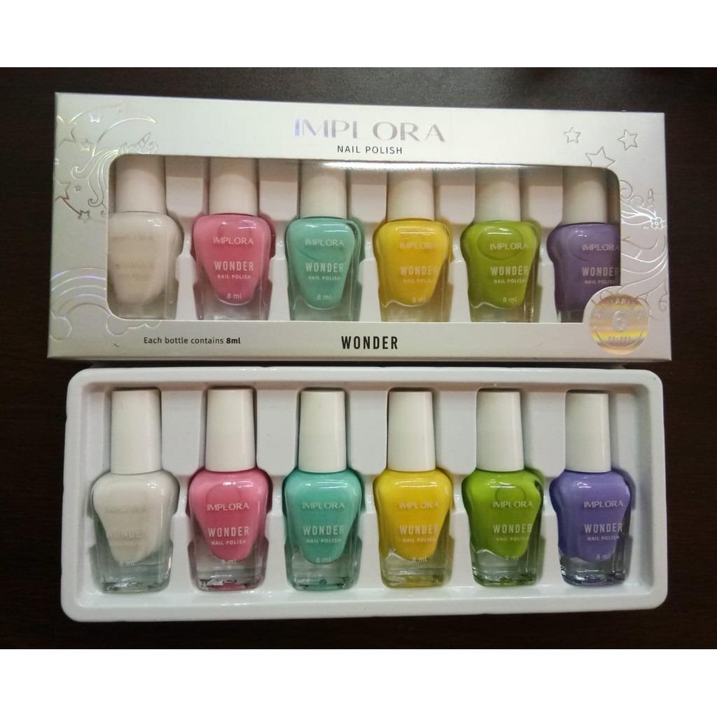IMPLORA Nail Polish – New Red, Wonder, Clear, Nude | Vibrant Colors & Smooth Finish (1 PCS Only)