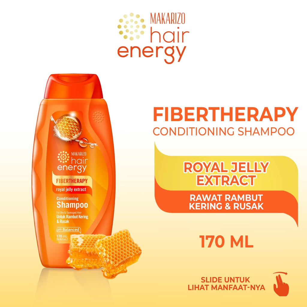 Makarizo Hair Energy Fibertherapy Conditioning Shampoo Royal Jelly 170 mL