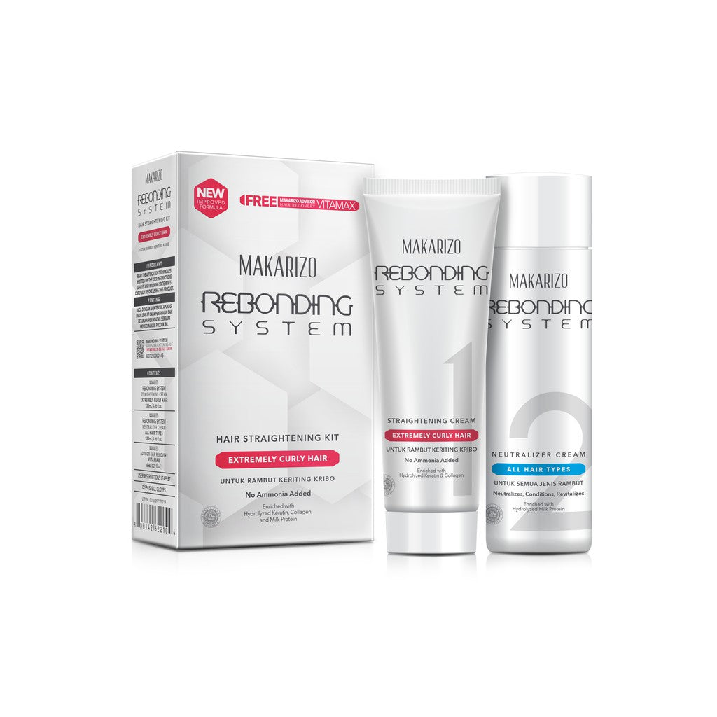 Makarizo Rebonding System Hair Straightening Extremely Curly Hair 120 mL