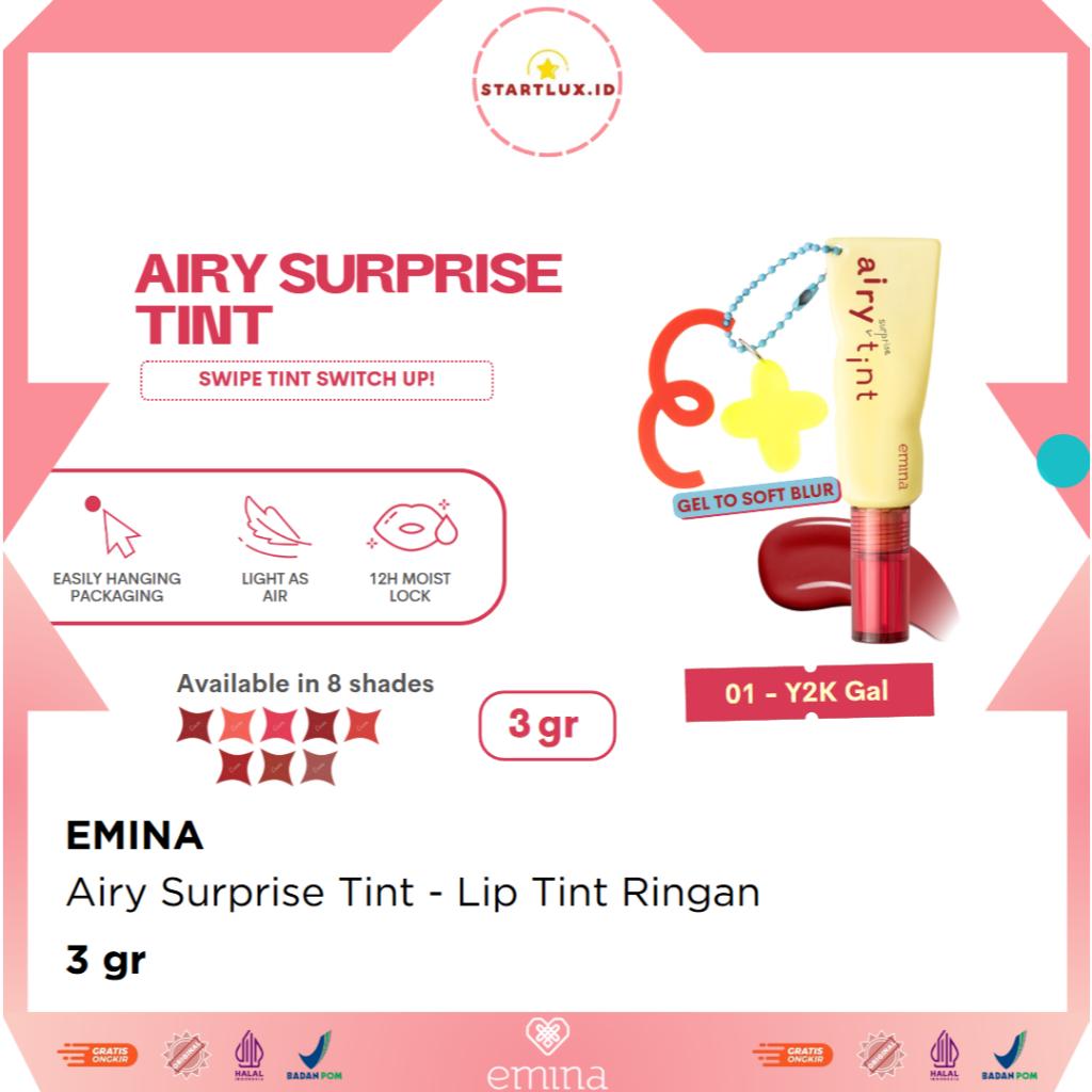 Emina Airy Surprise Airy Tint 3g + Keychain | Lightweight Waterproof Long Lasting Lip Stain