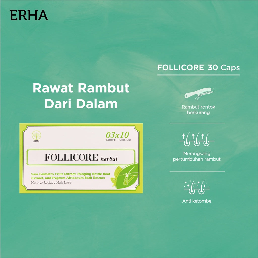 ERHA Follicore 30 caps - Suplemen Rambut Rontok