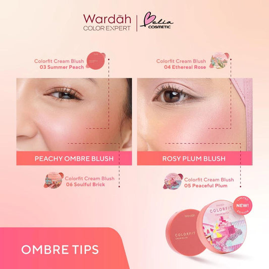 WARDAH Belia Colorfit Cream Blush 3g  Intense & Pigmented  Blush On  Bpom