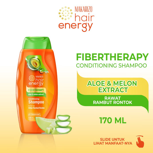 Makarizo Hair Energy Fibertherapy  Conditioning Shampoo Aloe & Melon 170 mL shampo / sampo / kondisioner / kondisioner rambut