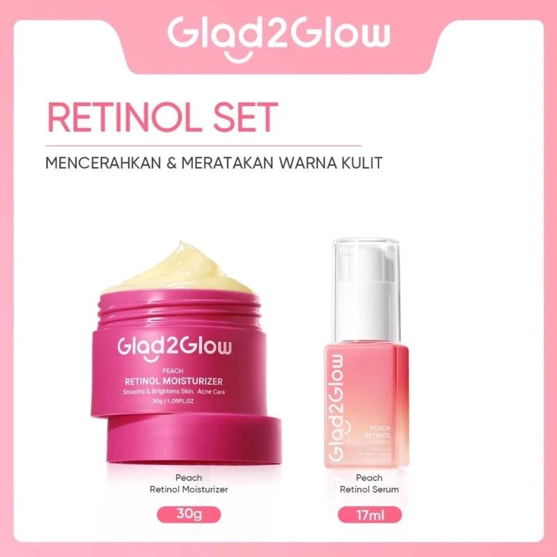 Glad2Glow 2pcs Skincare Bundle - Barrier Bright Blueberry Ceramide Centella Serum & Moisturizer Gel for Glowy Skin Care