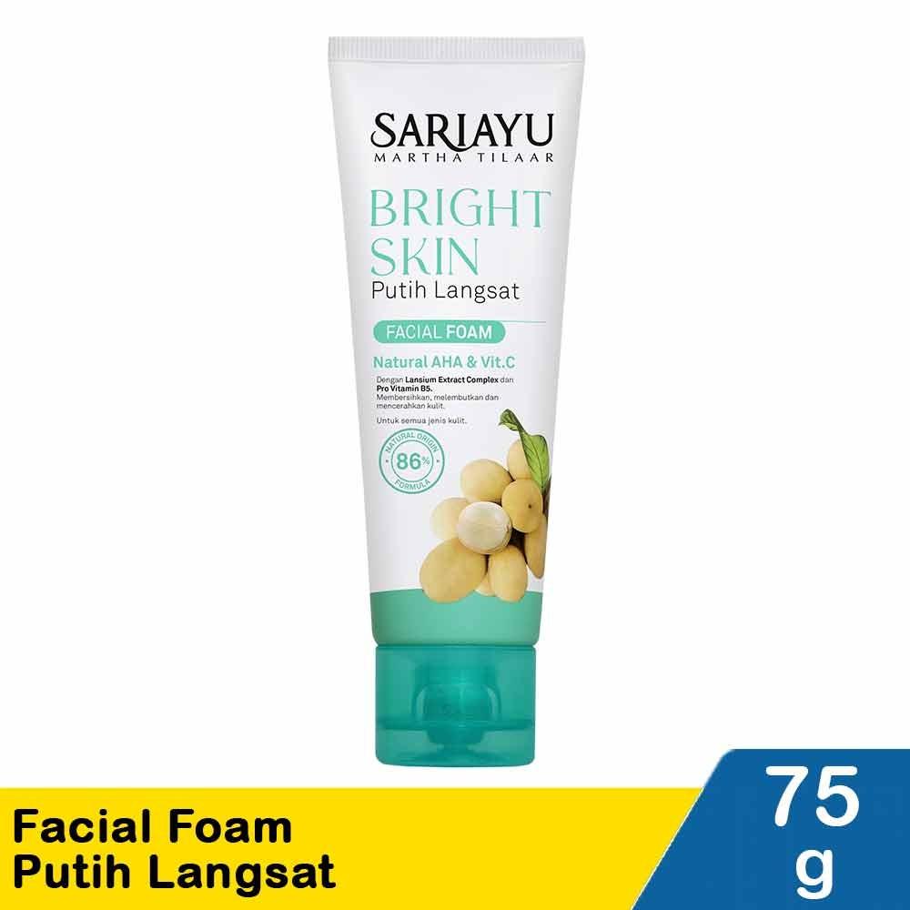 Sariayu Facial Foam Putih Langsat 75g | Natural Brightening Cleanser for Glowing Skin
