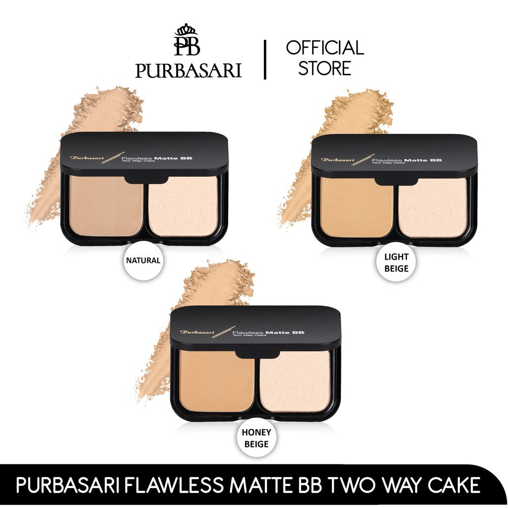 Purbasari Flawless Matte BB Two Way Cake Light Beige