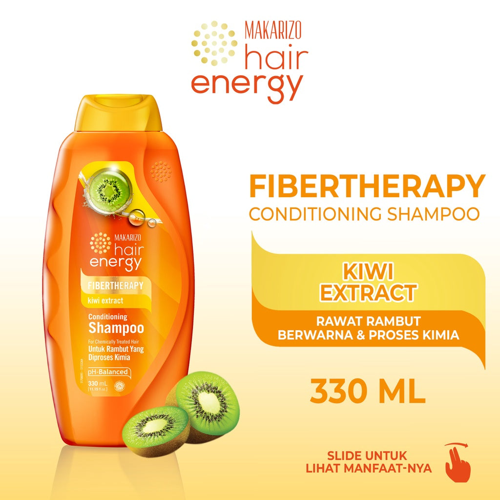 Makarizo Hair Energy Fibertherapy  Conditioning Shampoo Kiwi 330 mL