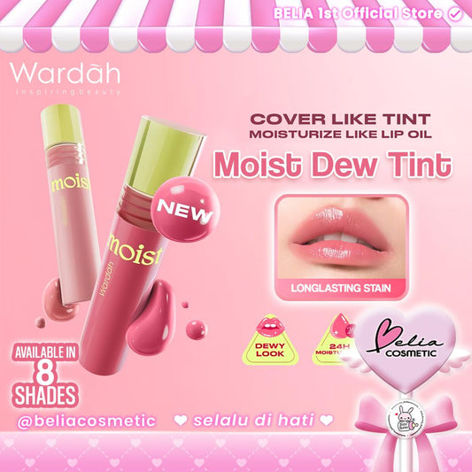 WARDAH Moist Dew Tint 3g – Glossy Tint | Oatmilk & Pentavitin | Hydrating Lip Glow