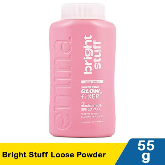 Emina Bright Stuff Loose Powder 55g | Oil-Control Matte Finish with Brightening Effect